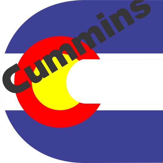 Colorado Cummins Flag 8x8 Decal